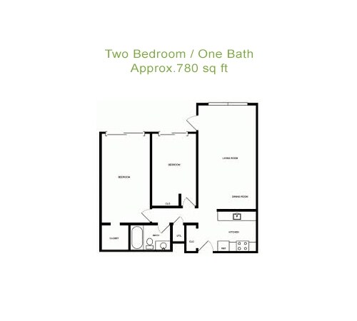 2 Bedroom 12 floor plan